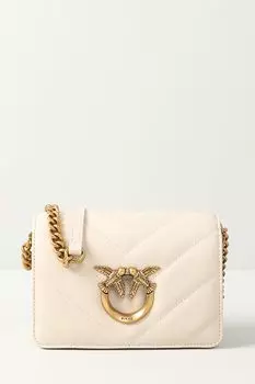 Сумка кросс-боди кожаная стеганая Love Click Pinko
