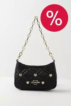 Сумка кросс-боди стеганая с декором Sweet Studs Love Moschino