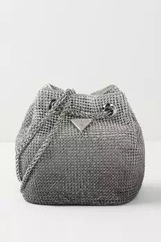 Сумка мешок со стразами Zalina Guess