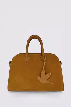 Сумка сэтчел замшевая Quail Beautiful Birds