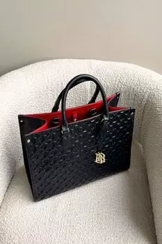 Сумка шоппер кожаная с тиснением логотипа Beautiful Birds