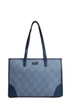 Сумка шоппер с принтом в логотип бренда FABRETTI