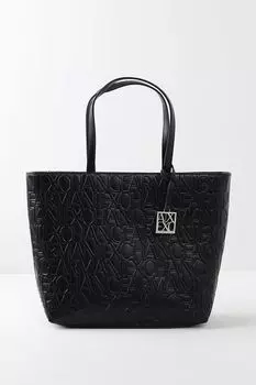 Сумка шоппер с тиснением логотипа Exchange Armani