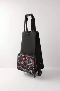 Сумка-тележка на колесиках с принтом Paisley black Reisenthel