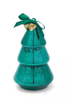 Свеча ароматическая в стекле в форме елки COINCASA