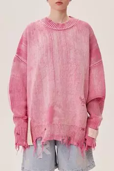 Свитер хлопковый с ripped-эффектом Be Authentic EVE&ESTHER