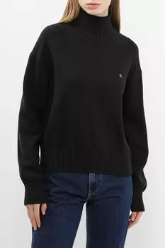 Свитер хлопковый с высоким воротником Calvin Klein Jeans