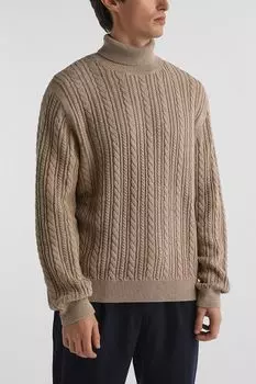 Свитер из хлопка и шерсти текстурный MARCO DI RADI