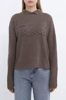 Свитер из смесовой шерсти с логотипом Karl Lagerfeld