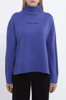 Свитер из смесовой шерсти с воротником стойкой Guess Jeans