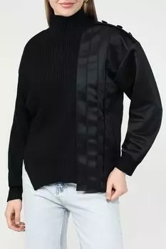 Свитер комбинированный ассиметричного кроя Ipekyol