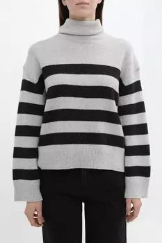 Свитер шерстяной с высоким воротником в полоску Marc O'Polo