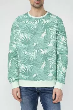 Свитшот хлопковый с цветочным принтом Blend