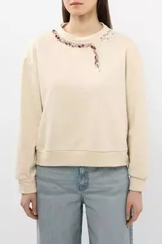 Свитшот хлопковый с декором Rinascimento