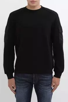 Свитшот хлопковый с карманами на рукавах Antony Morato