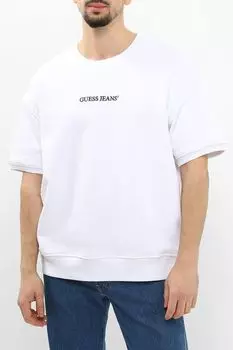 Свитшот хлопковый с коротким рукавом Guess Jeans