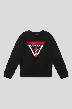Свитшот хлопковый с логотипом Guess