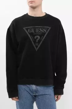 Свитшот хлопковый с логотипом Guess Jeans