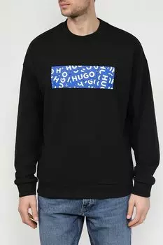 Свитшот хлопковый с логотипом HUGO BLUE