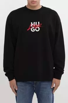 Свитшот хлопковый с логотипом HUGO