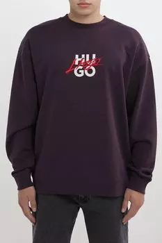 Свитшот хлопковый с логотипом HUGO