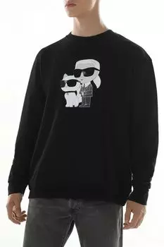 Свитшот хлопковый с логотипом Karl Lagerfeld