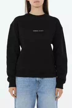 Свитшот хлопковый с логотипом SABRINA SCALA