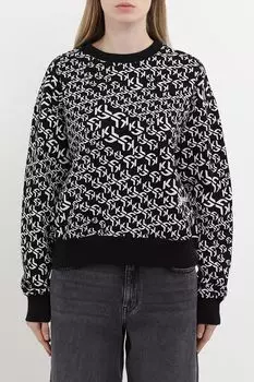 Свитшот хлопковый с монограммой логотипа Karl Lagerfeld Jeans