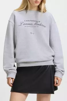 Свитшот хлопковый с надписью HUGO