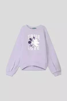 Свитшот хлопковый с пайетками Benetton