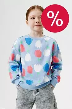 Свитшот хлопковый с принтом ACOOLA