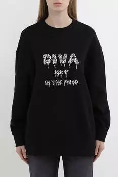 Свитшот хлопковый с принтом BELUCCI