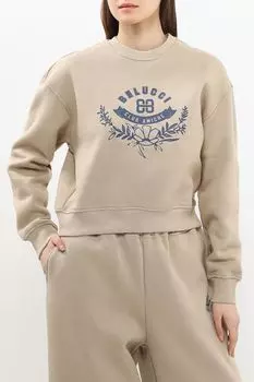 Свитшот хлопковый с принтом BELUCCI