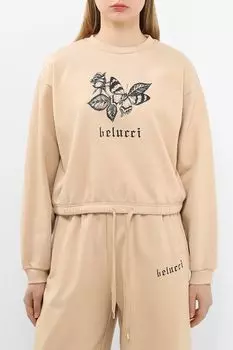 Свитшот хлопковый с принтом BELUCCI