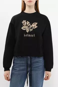 Свитшот хлопковый с принтом BELUCCI
