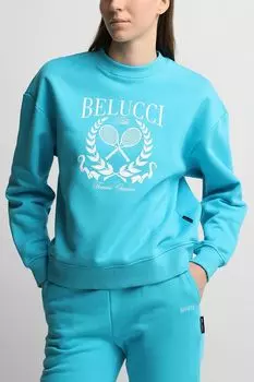 Свитшот хлопковый с принтом BELUCCI