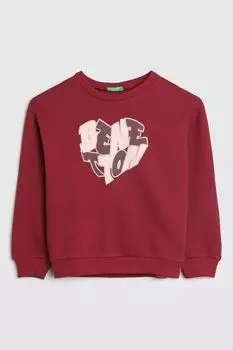 Свитшот хлопковый с принтом Benetton