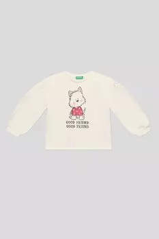 Свитшот хлопковый с принтом Benetton