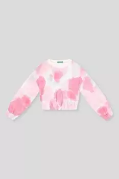 Свитшот хлопковый с принтом Benetton