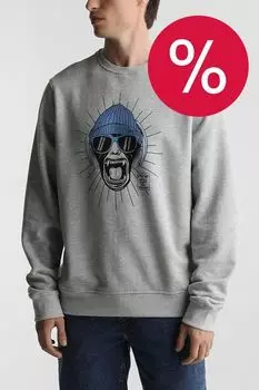 Свитшот хлопковый с принтом Blend