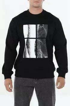 Свитшот хлопковый с принтом BOSS