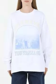 Свитшот хлопковый с принтом BOSS