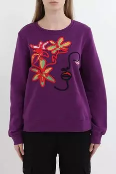 Свитшот хлопковый с принтом Desigual