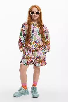 Свитшот хлопковый с принтом Desigual