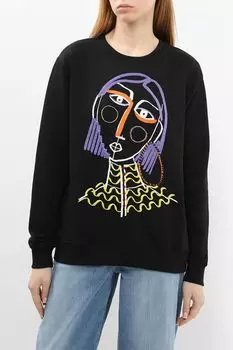 Свитшот хлопковый с принтом Desigual