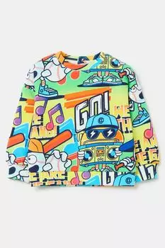 Свитшот хлопковый с принтом Fagottino