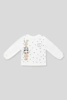 Свитшот хлопковый с принтом Fagottino