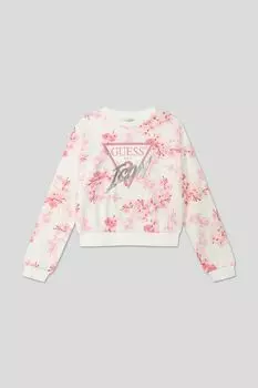 Свитшот хлопковый с принтом Guess