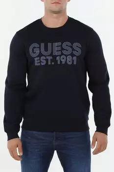 Свитшот хлопковый с принтом Guess