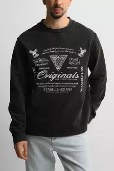 Свитшот хлопковый с принтом Guess Jeans